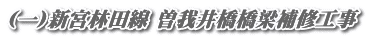 (一)新宮林田線 曽我井橋橋梁補修工事